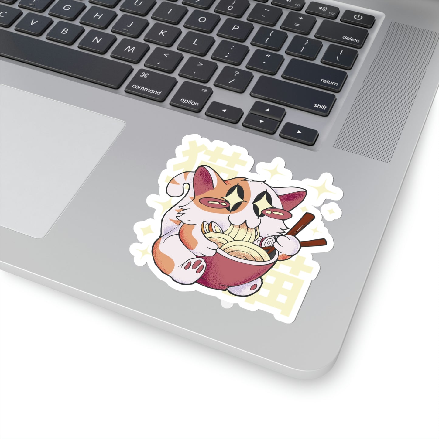 Cute Cat Eating Ramen Pastel Kawaii Aesthetic, Yami Kawaii, Japanese Aesthetic Otaku Sticker