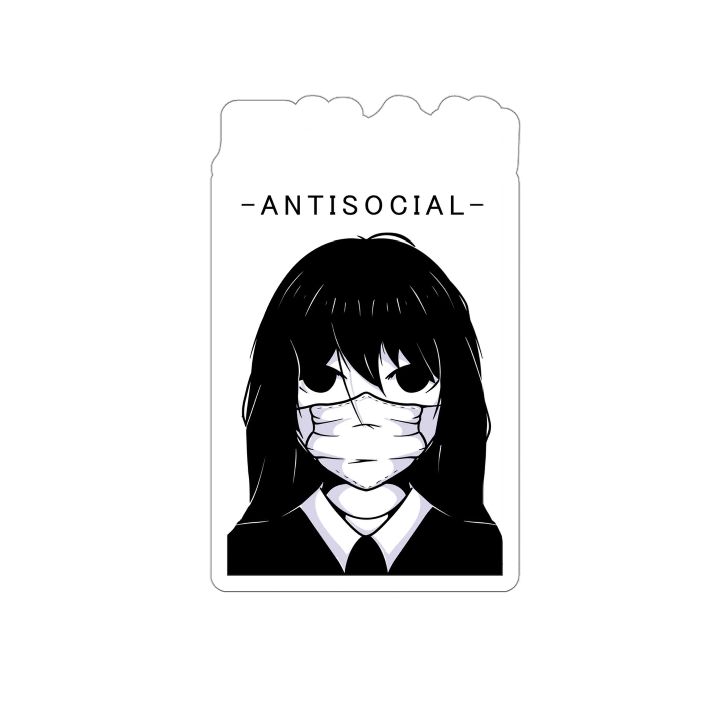Antisocial, Japanese Aesthetic, Goth Aesthetic Sticker