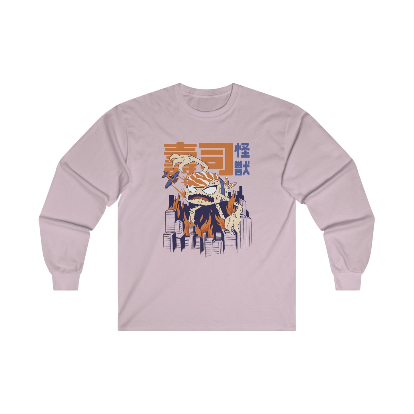 Japanese Aesthetic Sushi Kaiju Monster Long Sleeve Shirt