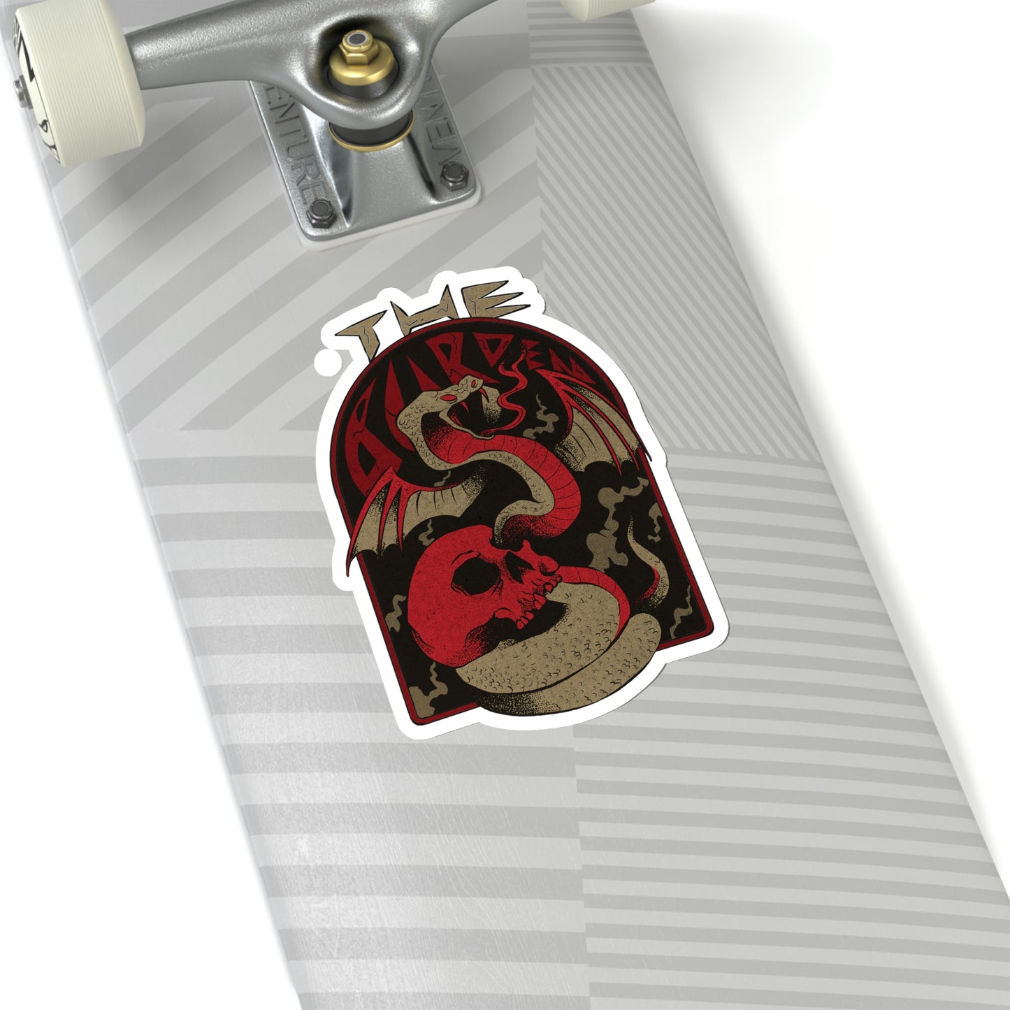 Snake and skull grunge Sticker