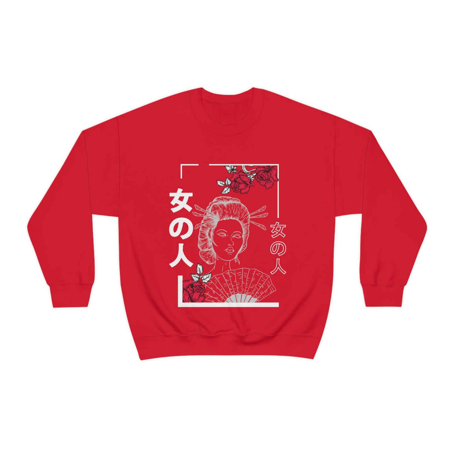 Indie Art Japanese Aesthetic Line Art Geisha Sweatshirt