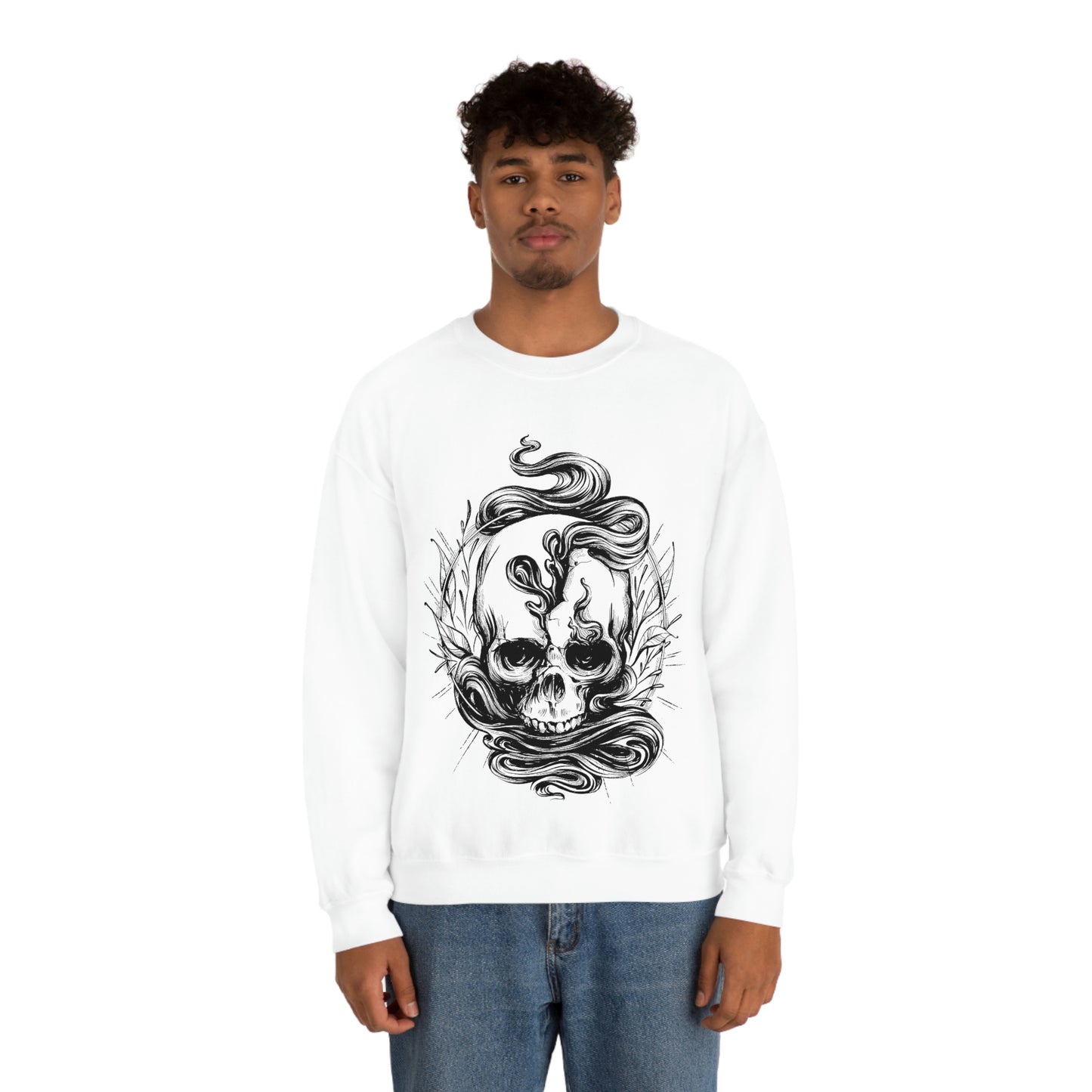Gothic Skull, Goth Aesthetic Sweatshirt