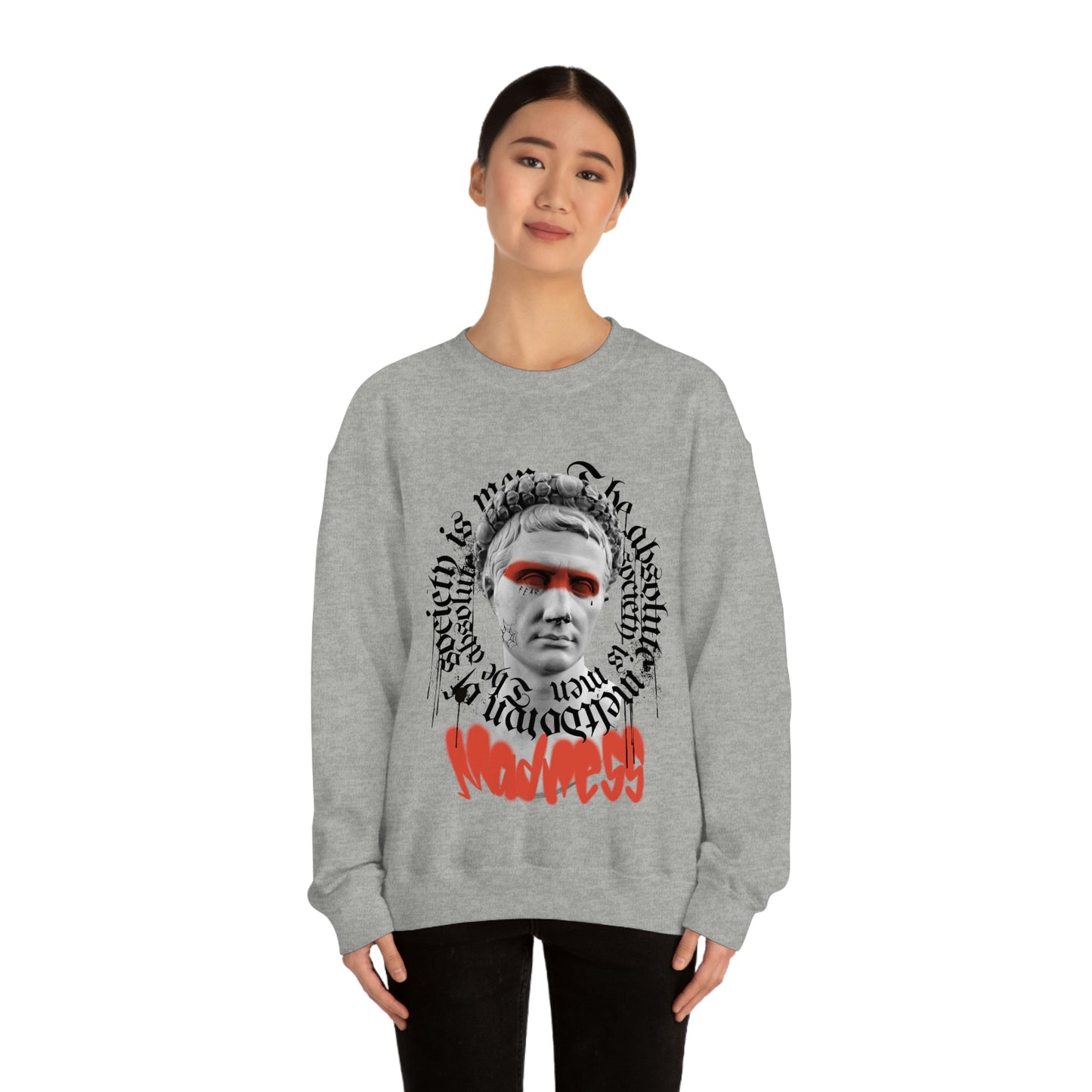 Greek Statue Graffiti Y2k Aesthetic Sweatshirt