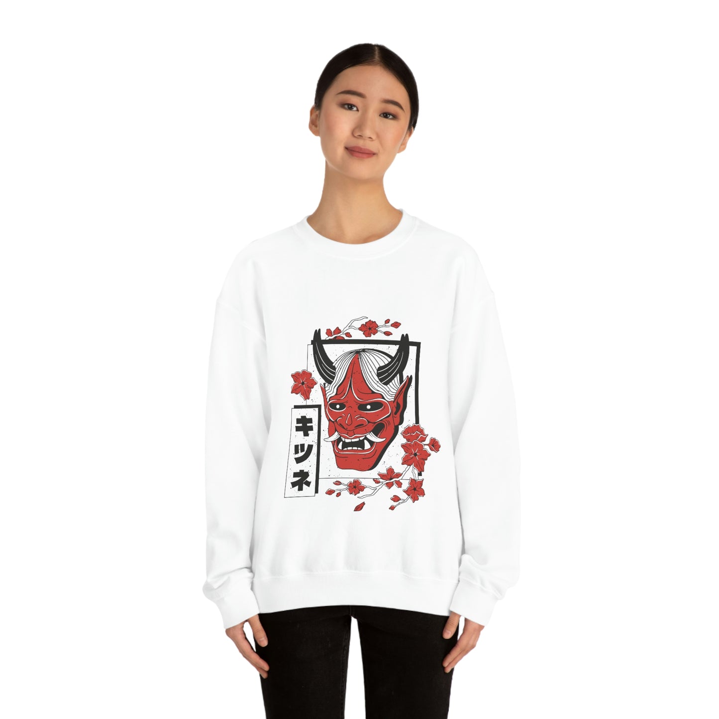 Indie Japanese Art, Japan Streeetwear Retro, Japanese Aesthetic Mask Sweatshirt