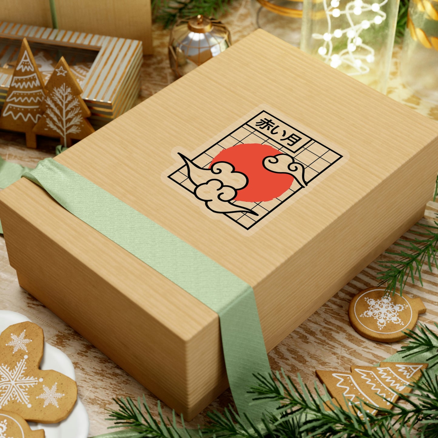 Japanese Aesthetic Redmoon Sticker