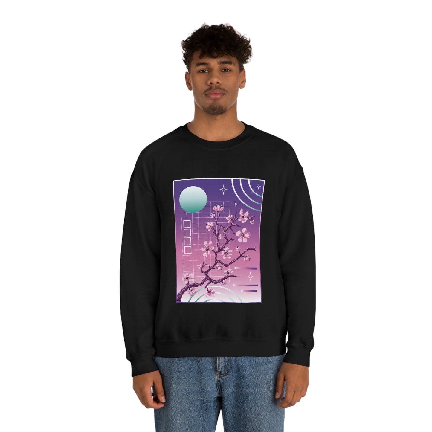 Indie Japanese Art, Japan Streeetwear Retro, Japanese Aesthetic Blossom Sweatshirt