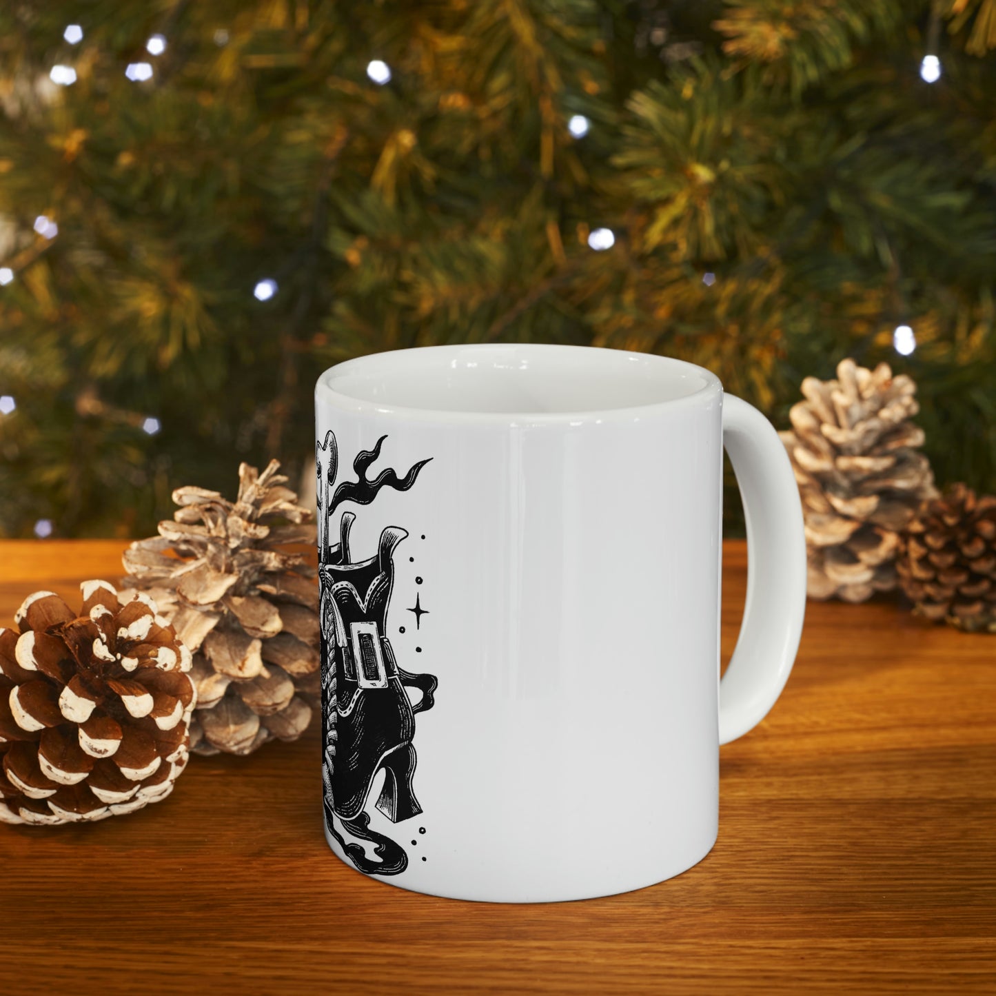 Witch Aesthetic Frog Goth Aesthetic White Ceramic Mug