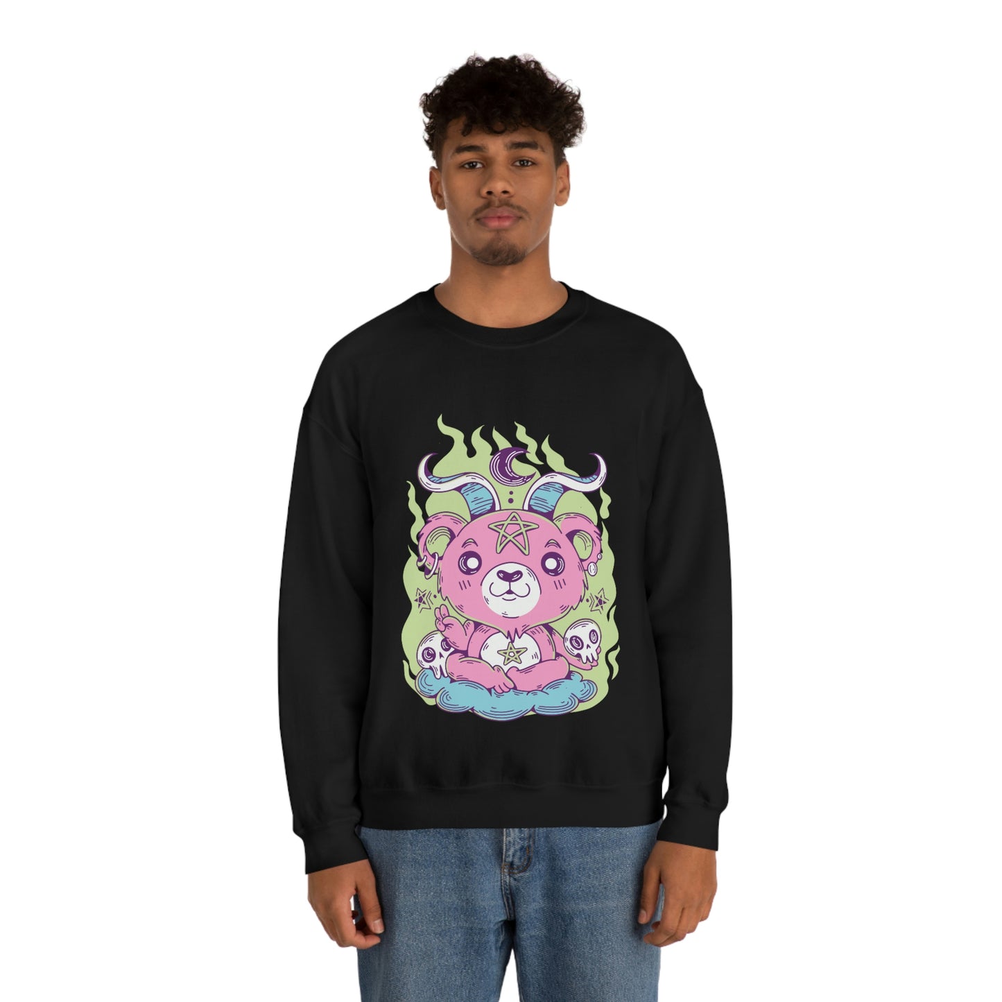 Gothic Bear Cute Occult Goth Aesthetic Sweatshirt