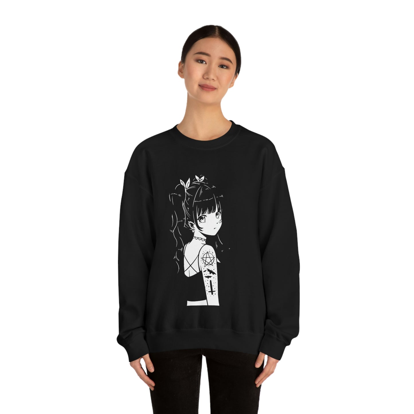 Anime Girl Goth Aesthetic Sweatshirt