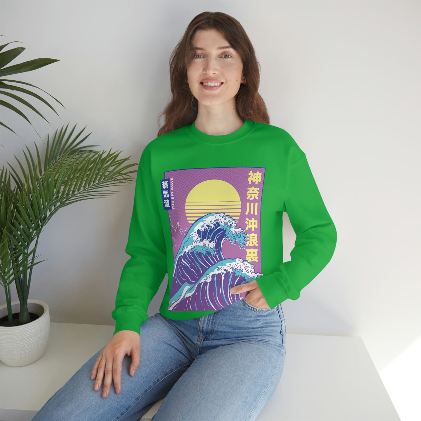 Japanese Aesthetic Vaporwave The Great Wave off Kanagawa Sweatshirt