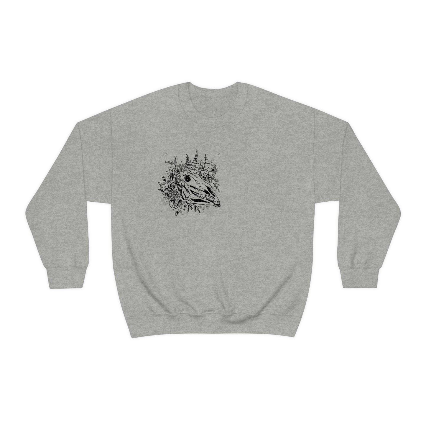 Unicorn Skull Goth Aesthetic Sweatshirt