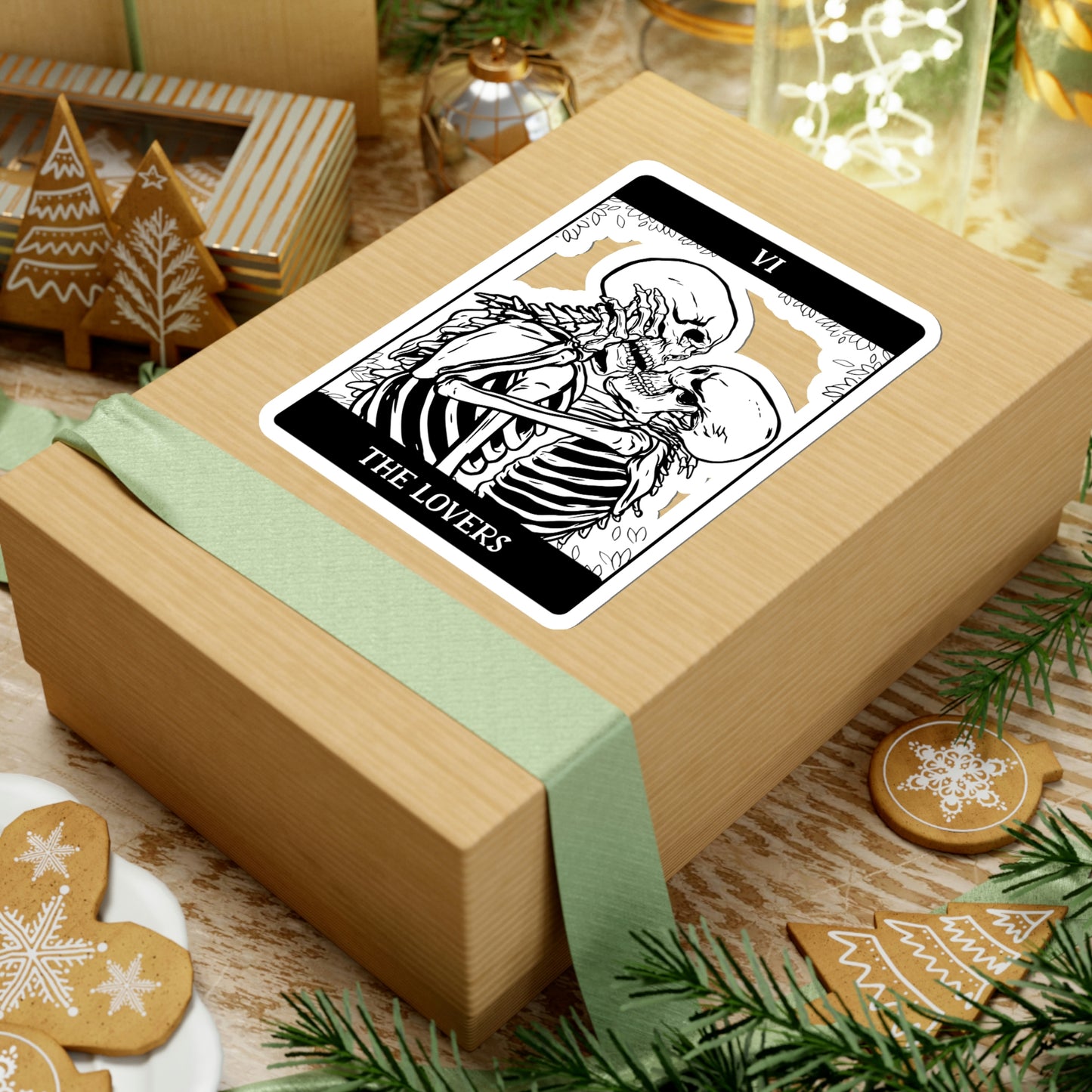 The Lovers Tarrot Card Goth Aesthetic Sticker