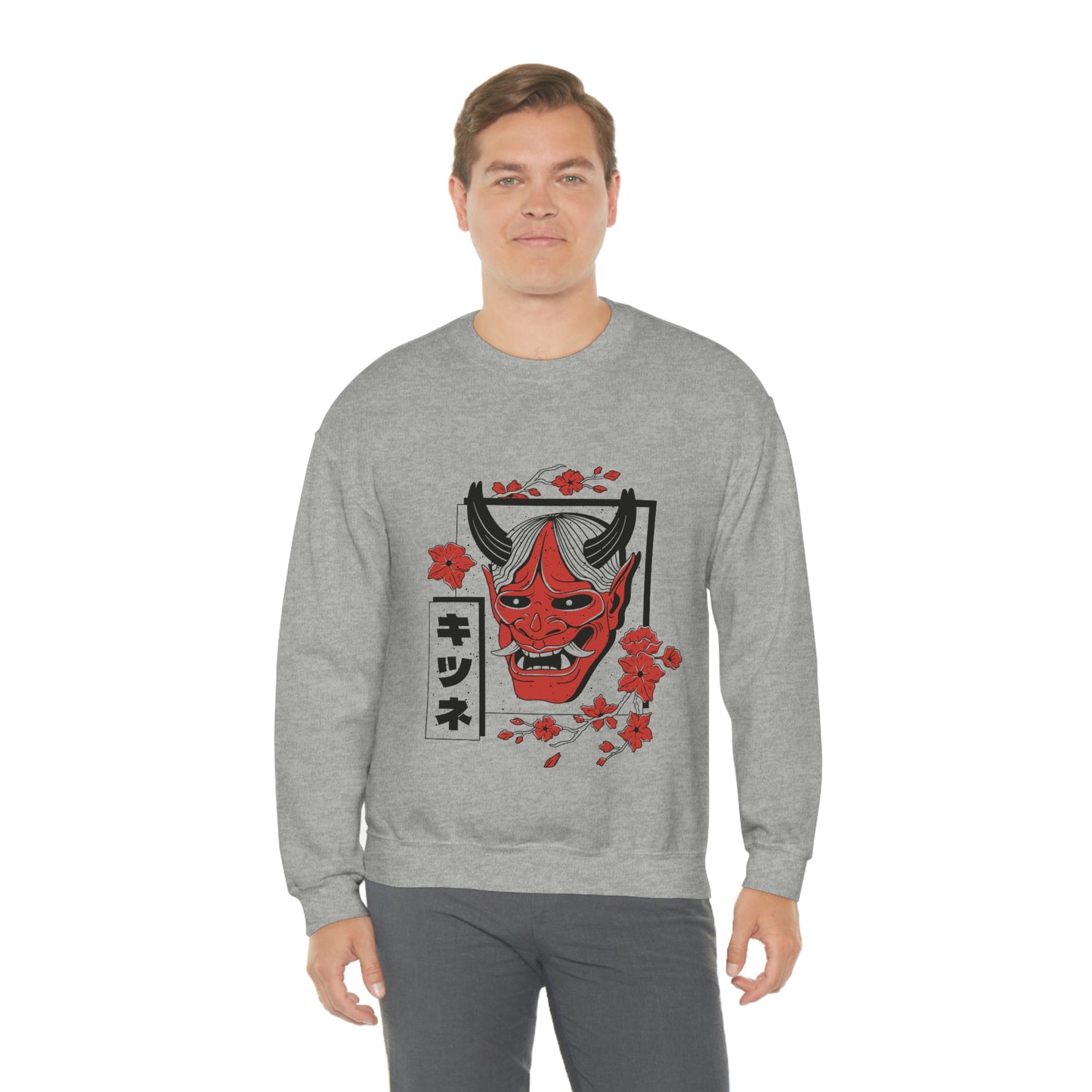 Indie Japanese Art, Japan Streeetwear Retro, Japanese Aesthetic Mask Sweatshirt