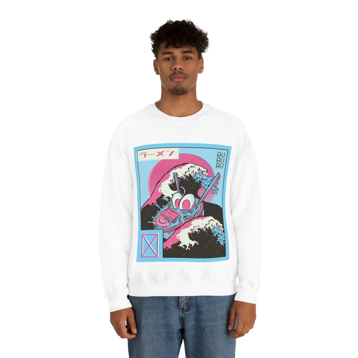 Japanese Aesthetic Ramen Wave Retrowave Sweatshirt