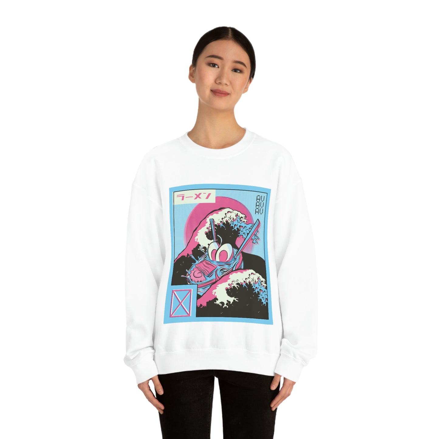 Japanese Aesthetic Ramen Wave Retrowave Sweatshirt