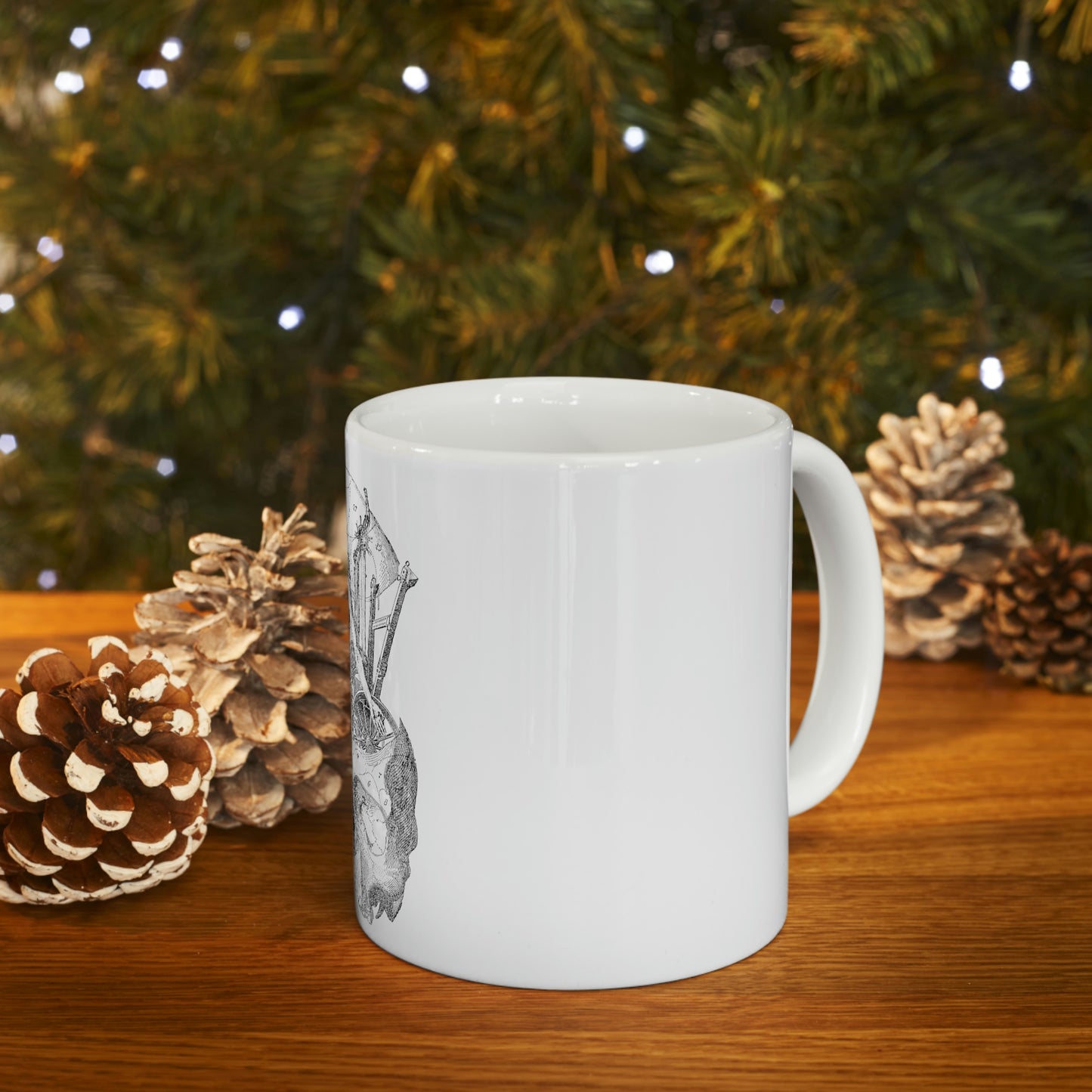 Encyclopedia Skull Goth Aesthetic White Ceramic Mug