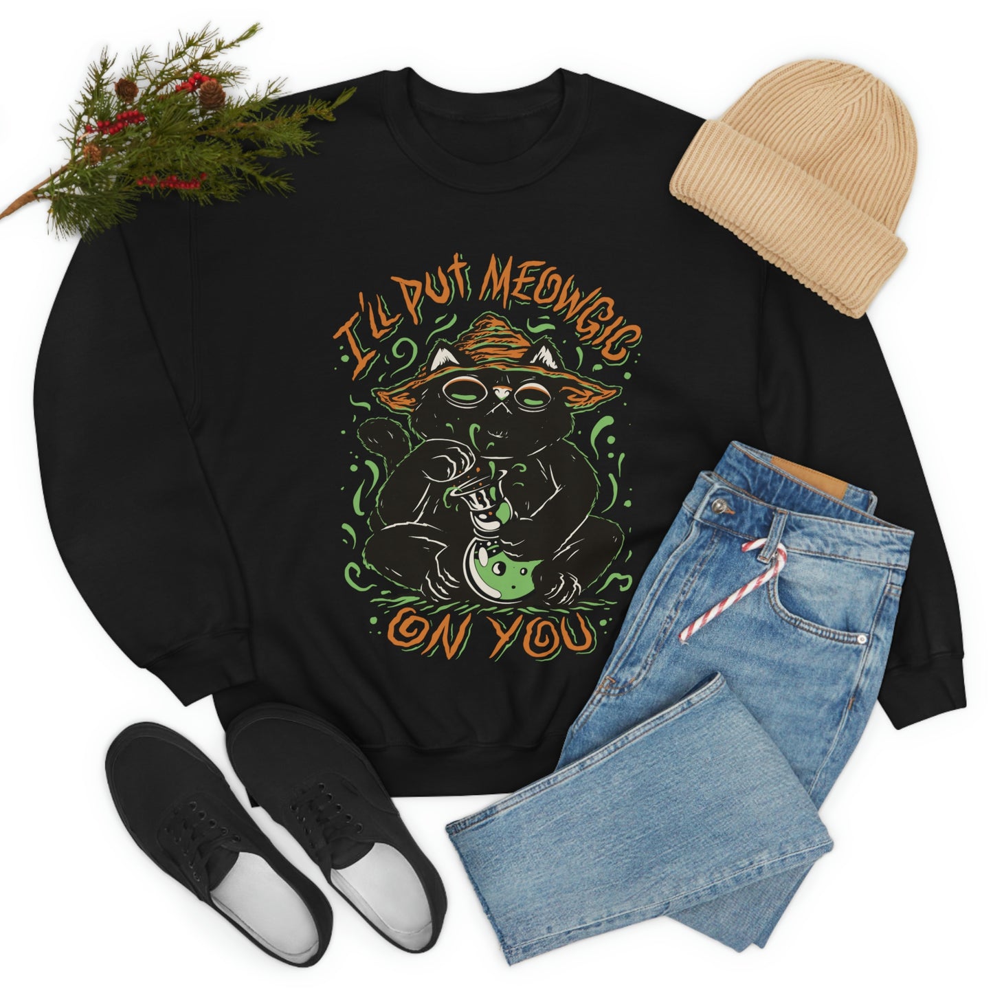 Ill put Meowgic On You Goth Aesthetic Sweatshirt