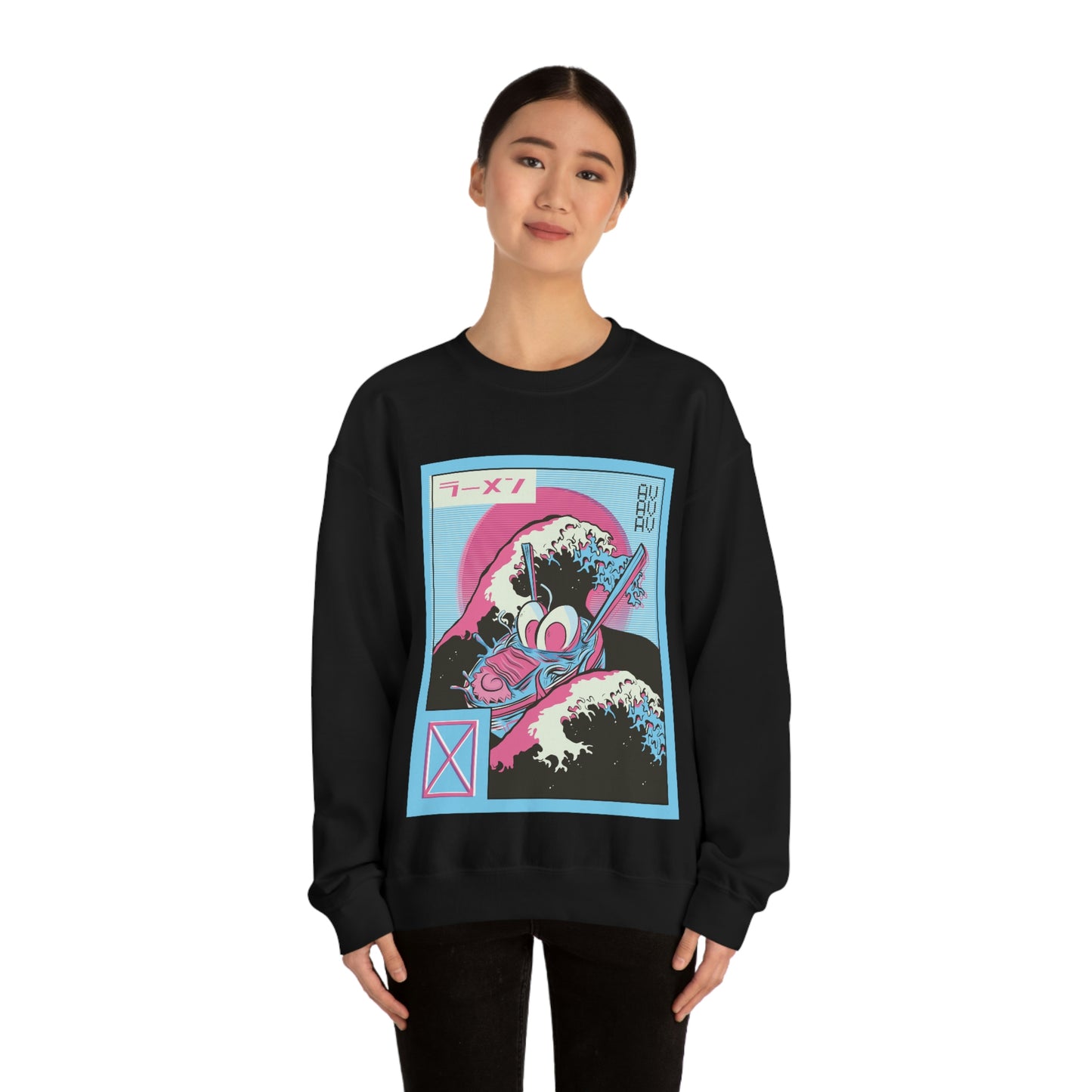 Japanese Aesthetic Ramen Wave Retrowave Sweatshirt