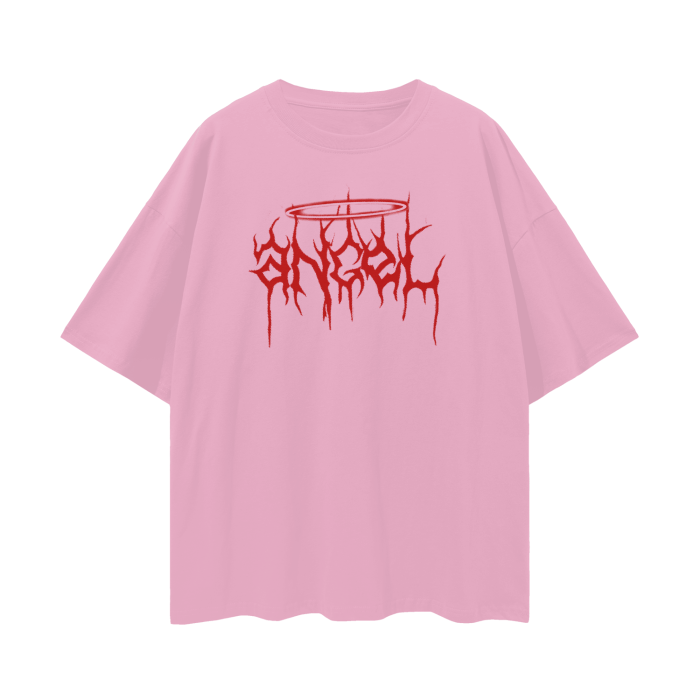 Oversized Alt Grunge Angel T-Shirt