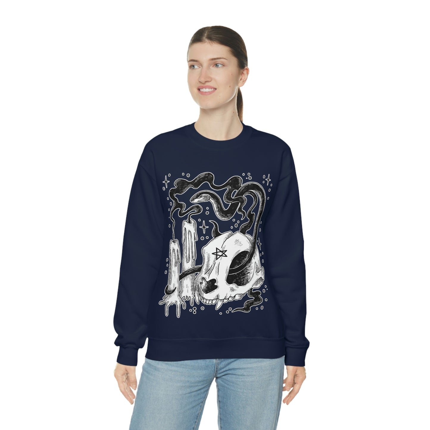 Witch Aesthetic Skull Goth Aesthetic Sweatshirt