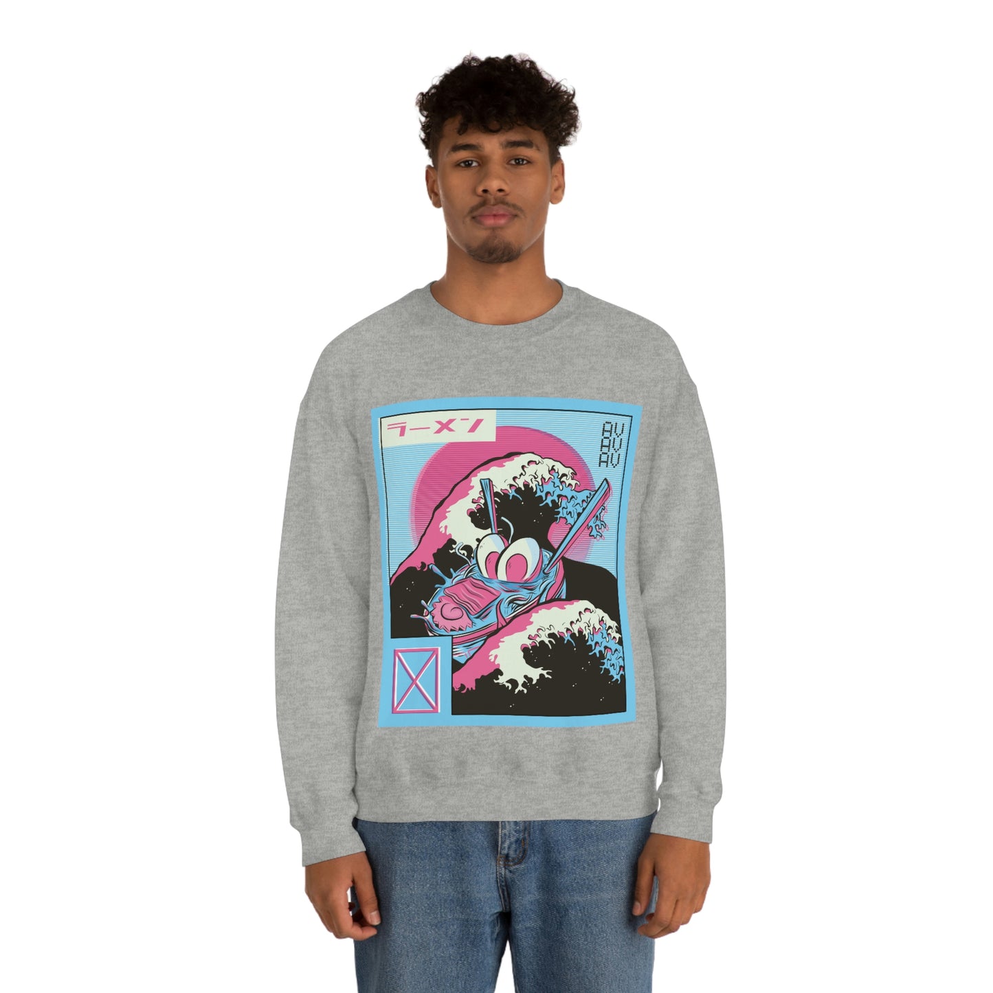 Japanese Aesthetic Ramen Wave Retrowave Sweatshirt