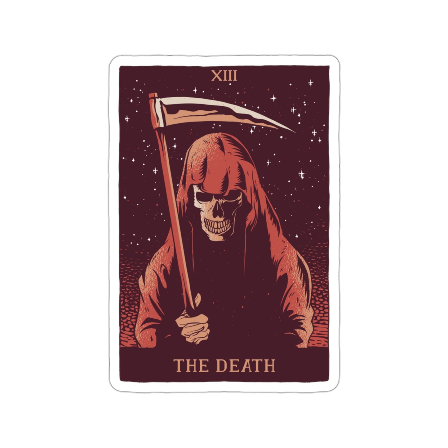 The Death Grim Reaper Tarot Card Goth Aesthetic Sticker