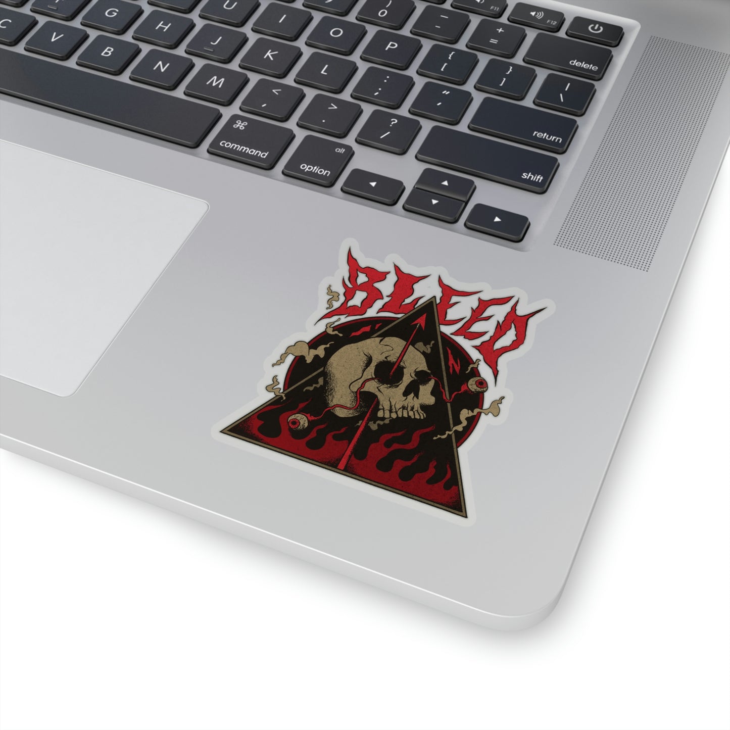 SKULL METAL BAND Goth Aesthetic Bleed Sticker