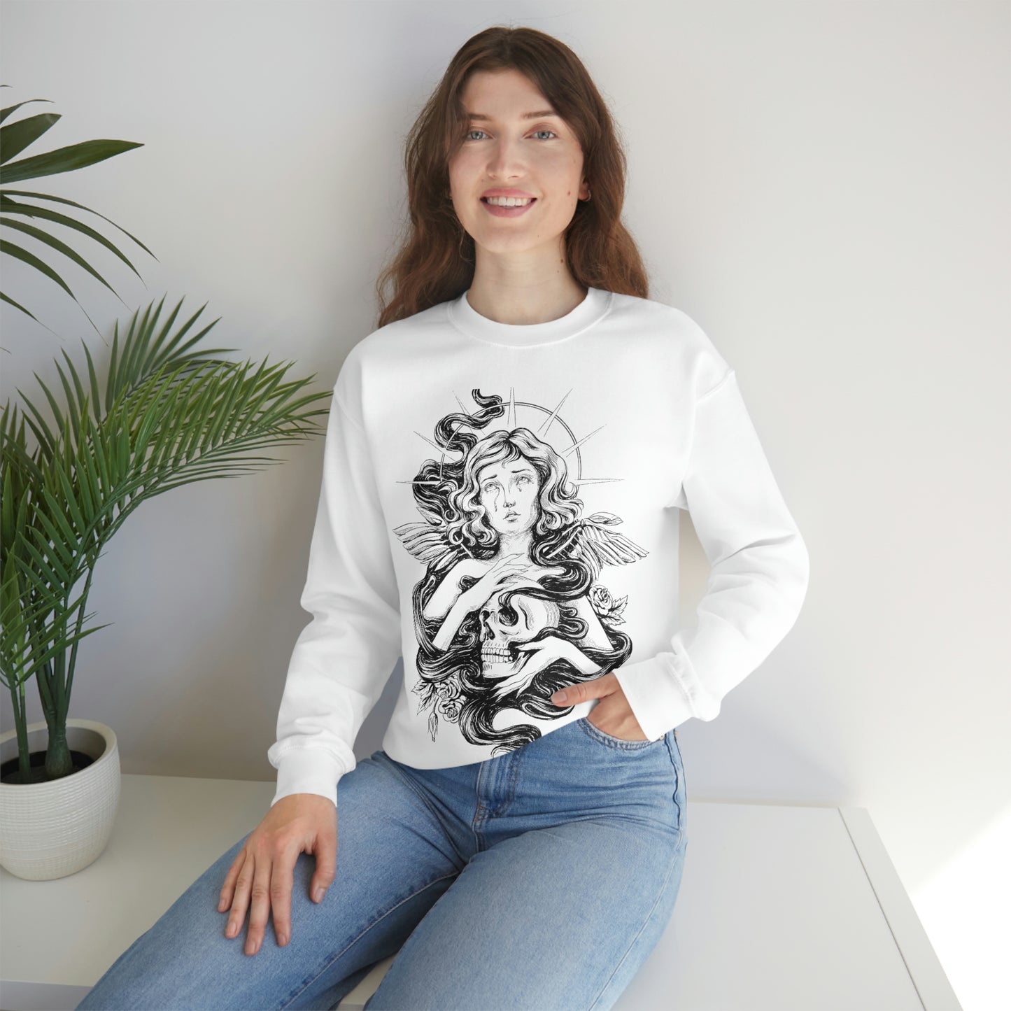 Dark Aesthetic Crying Women Sweatshirt