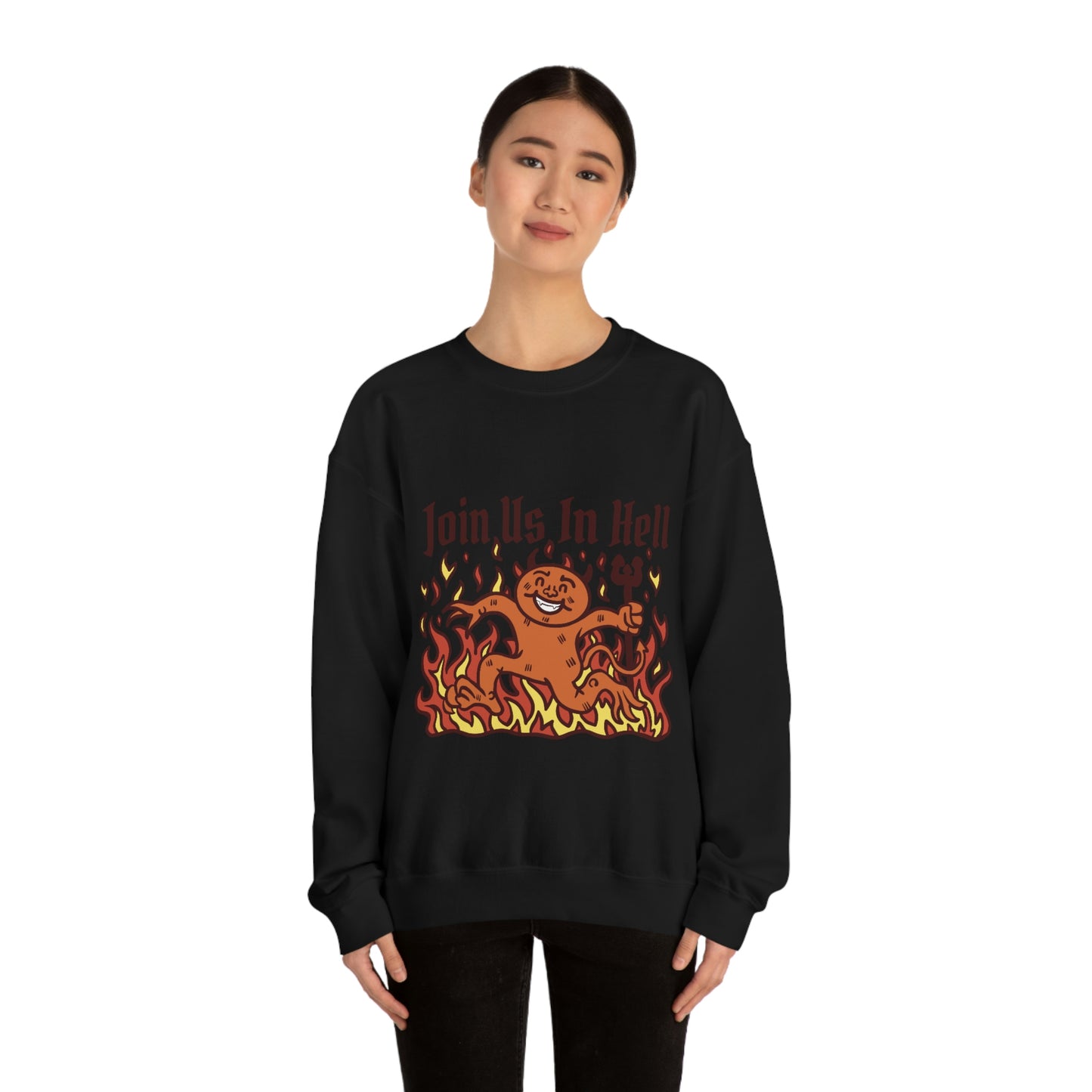 Join Us In Hell Cute Demon, Goth Aesthetic Sweatshirt