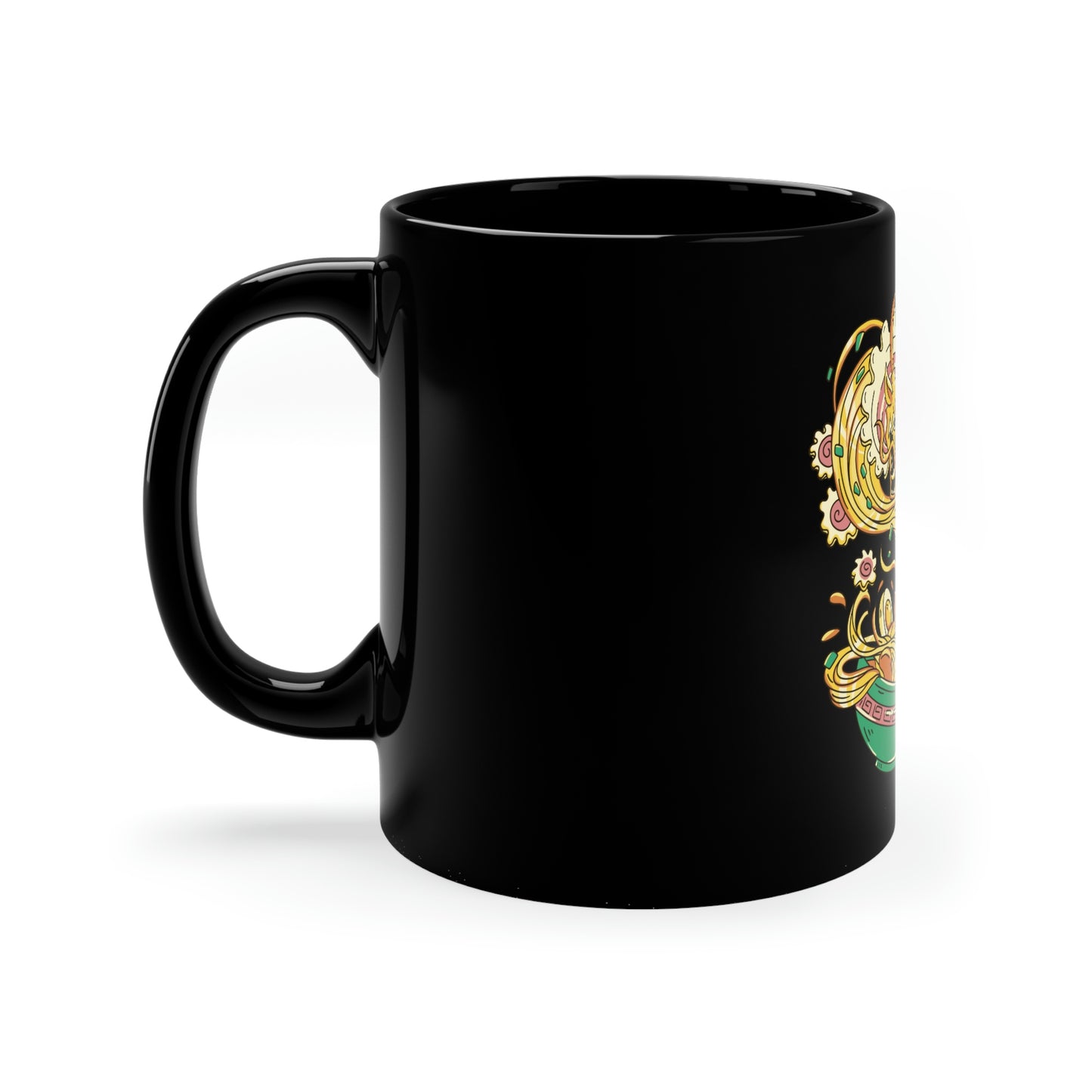 Japanese Aesthetic Dragon Ramen Illustration Mug