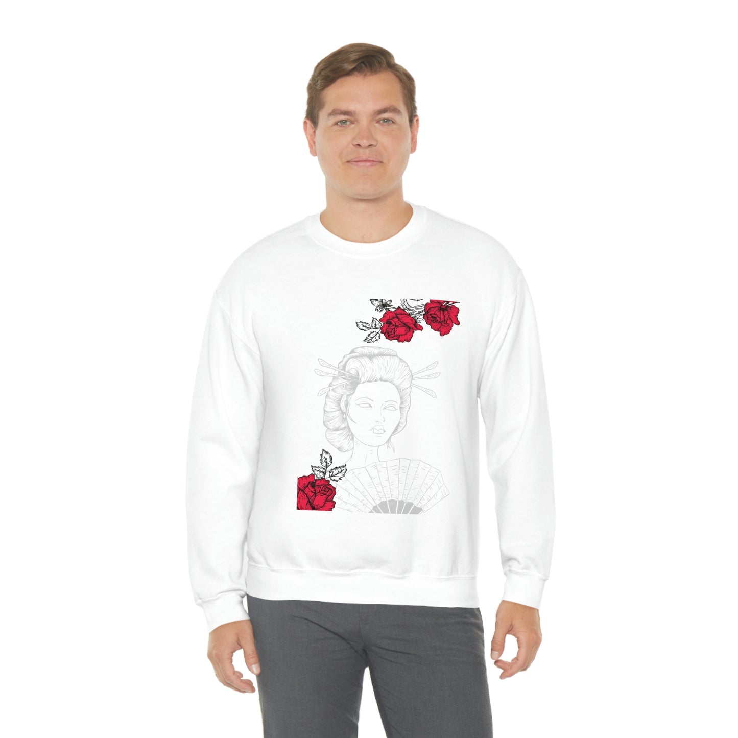 Indie Art Japanese Aesthetic Line Art Geisha Sweatshirt