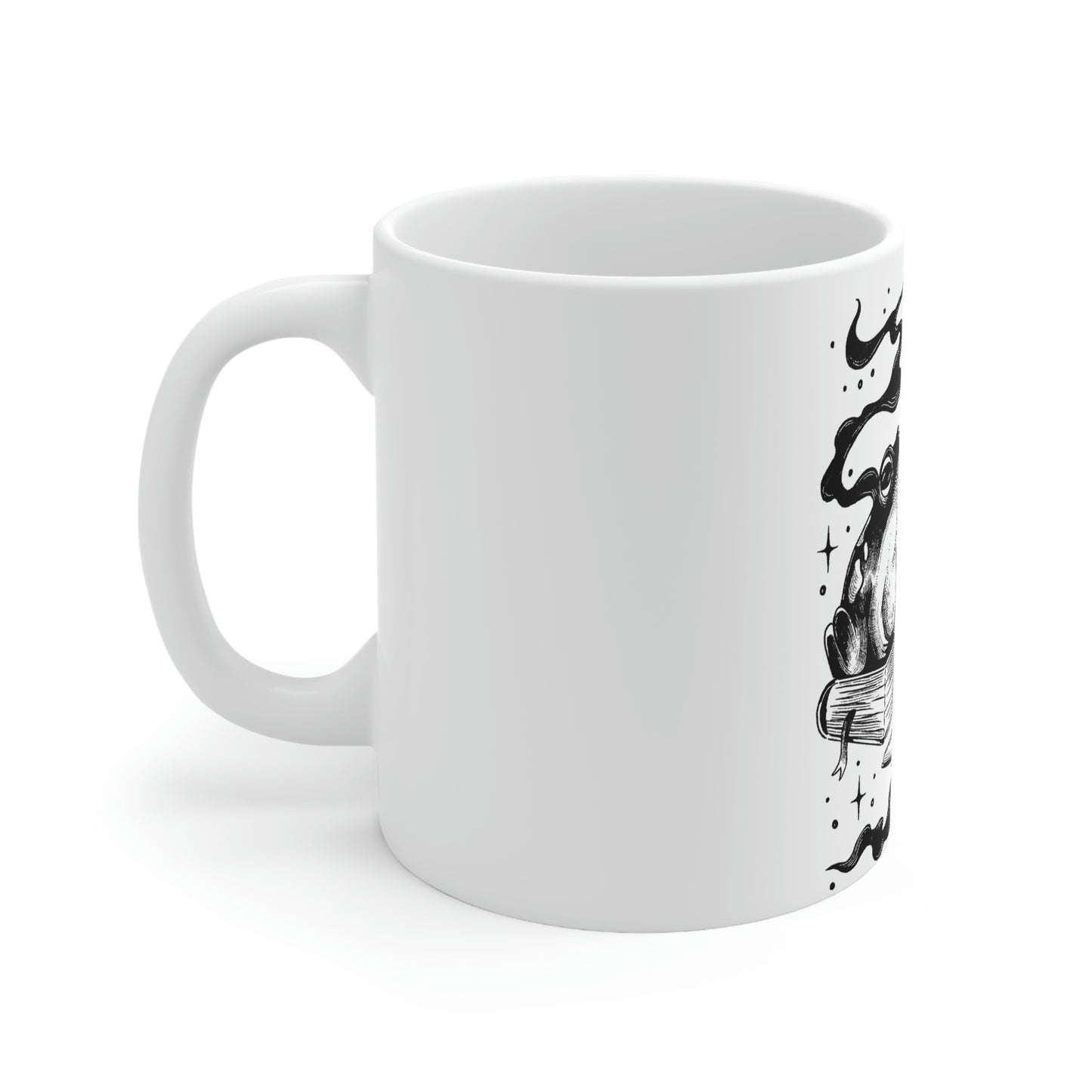 Witch Aesthetic Frog Goth Aesthetic White Ceramic Mug