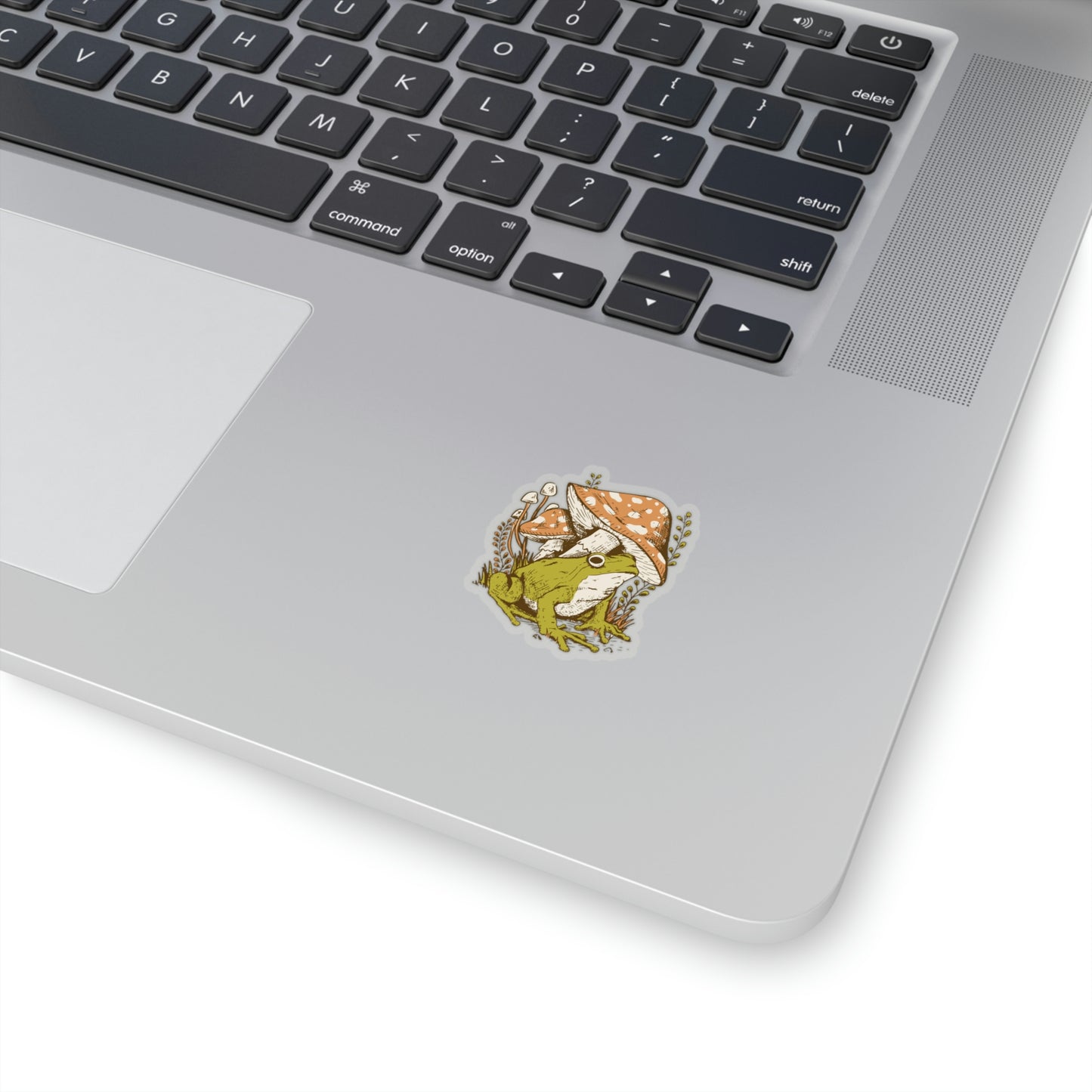 Cottagecore Aesthetic Mushrooms and Frog Sticker
