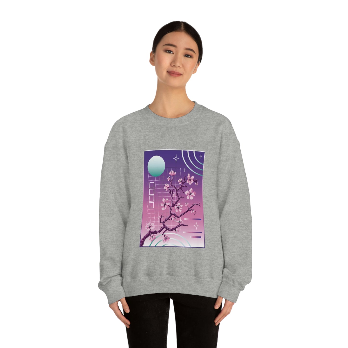 Indie Japanese Art, Japan Streeetwear Retro, Japanese Aesthetic Blossom Sweatshirt