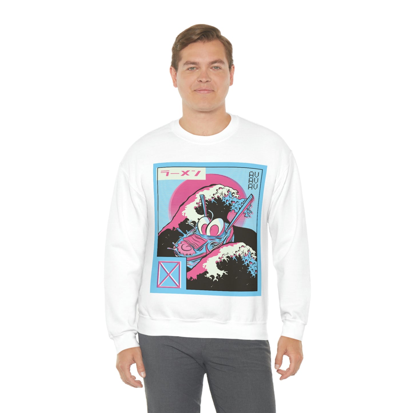 Japanese Aesthetic Ramen Wave Retrowave Sweatshirt