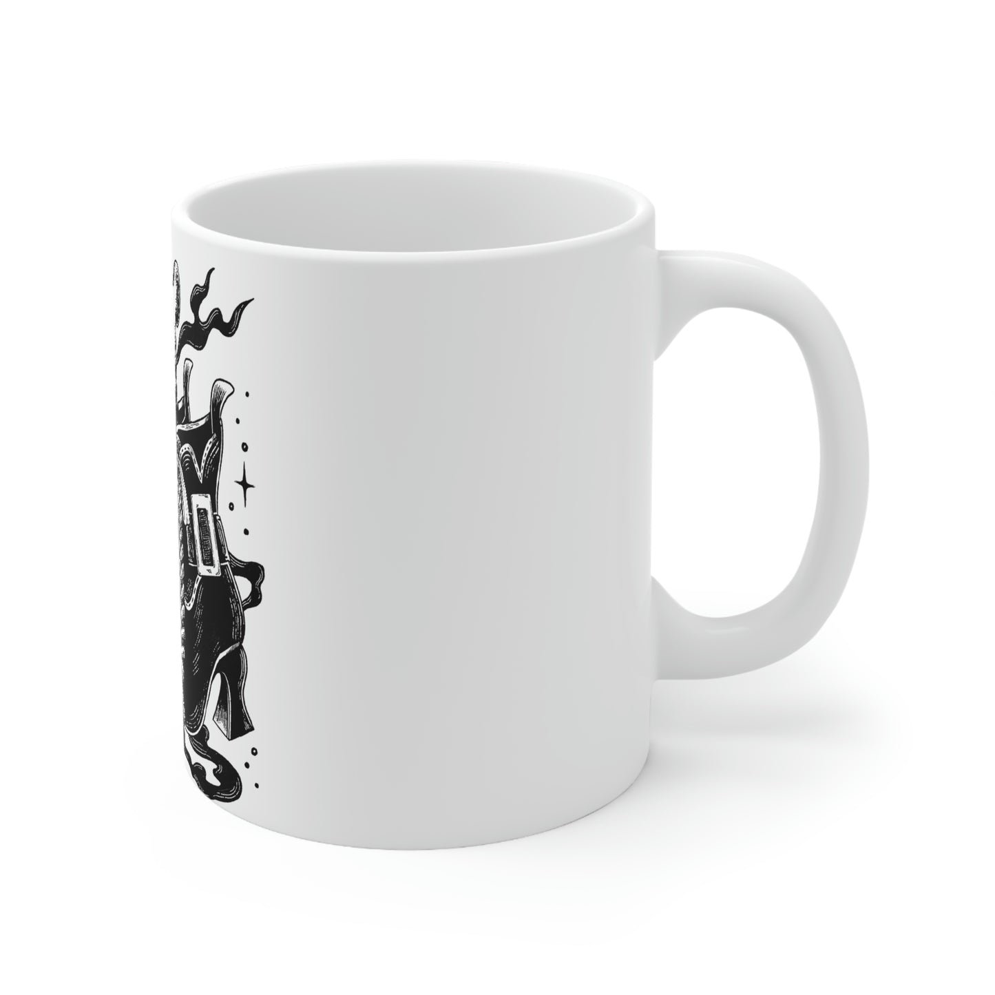 Witch Aesthetic Frog Goth Aesthetic White Ceramic Mug