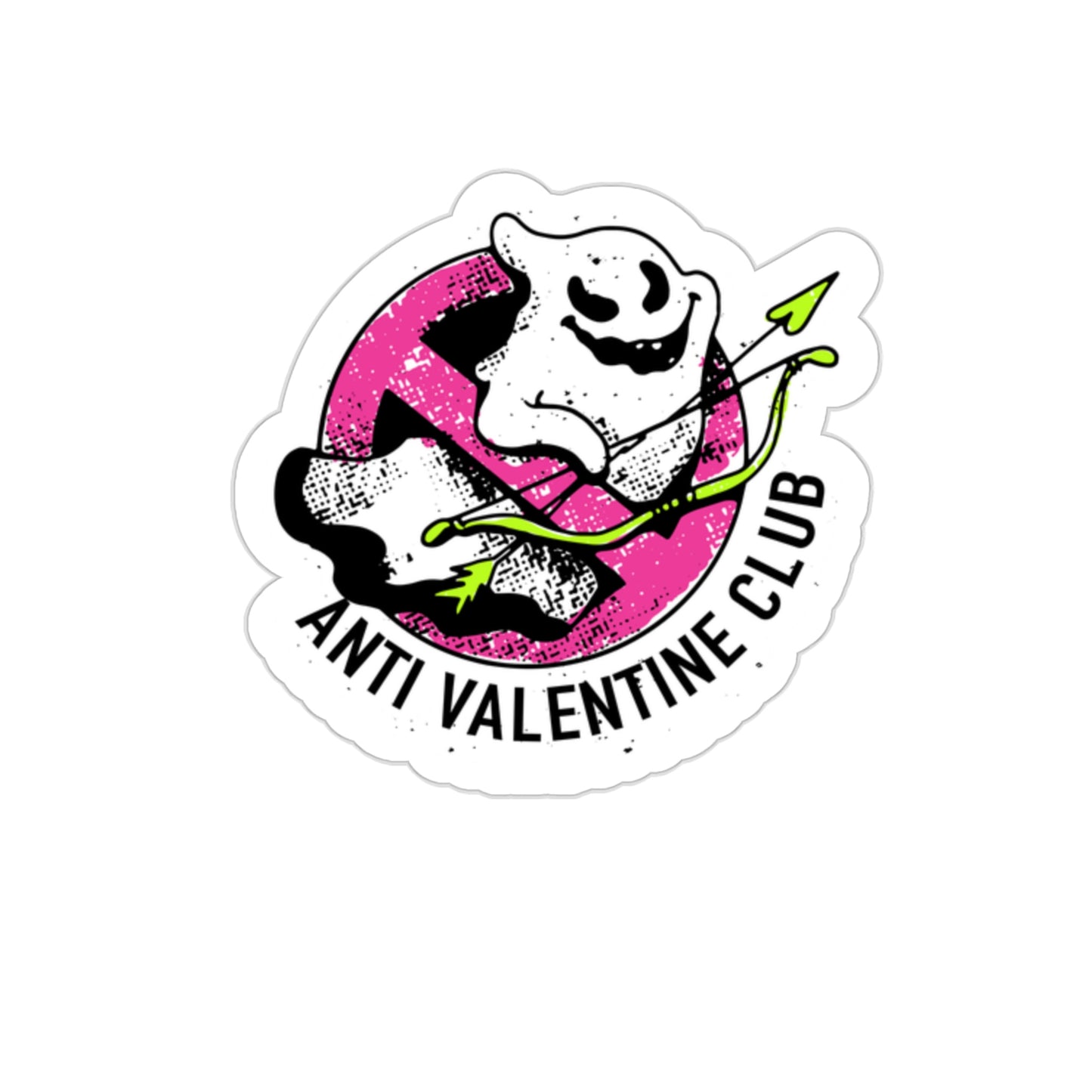 Anti Valentines CLub Ghost Sticker