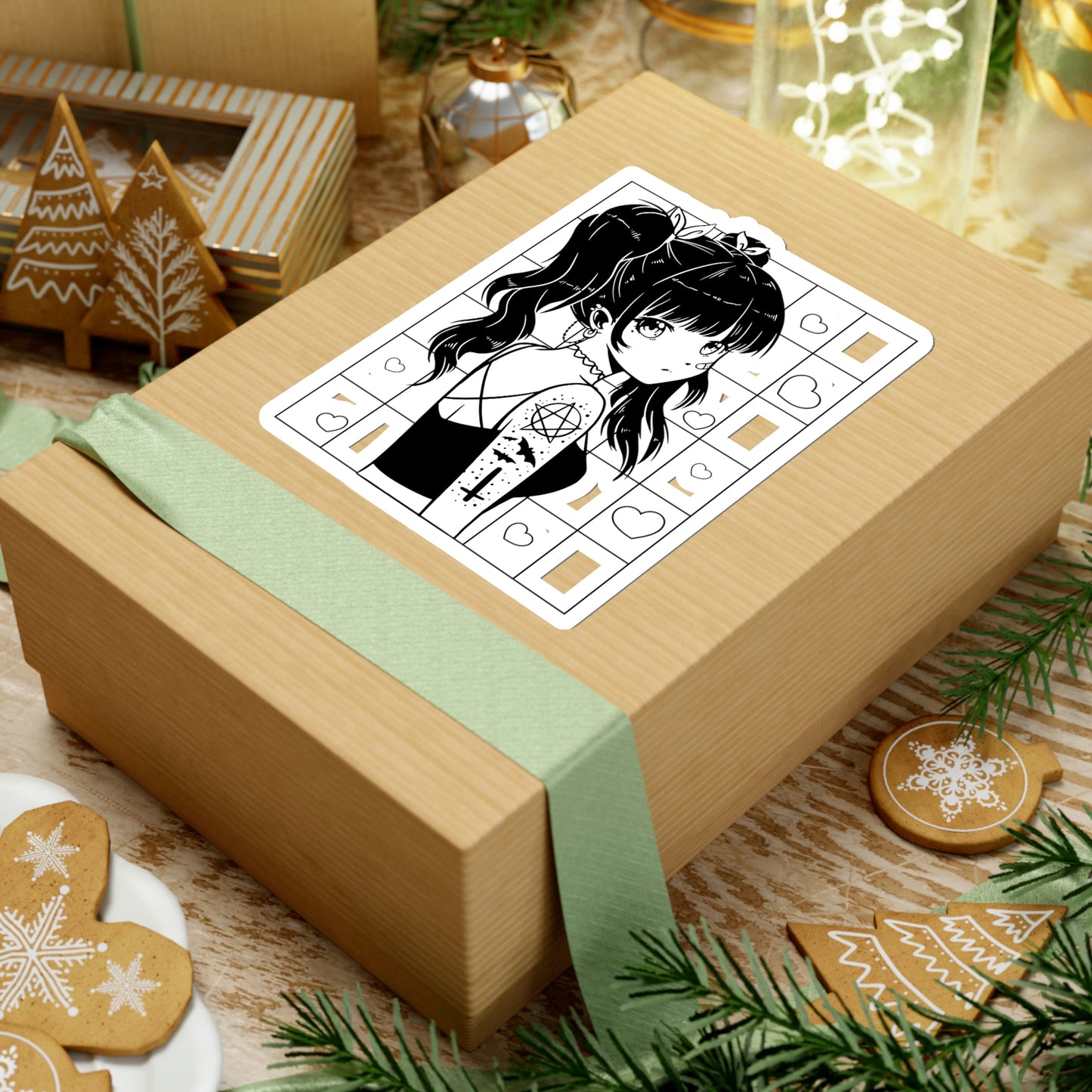 Anime Girl Goth Aesthetic Sticker