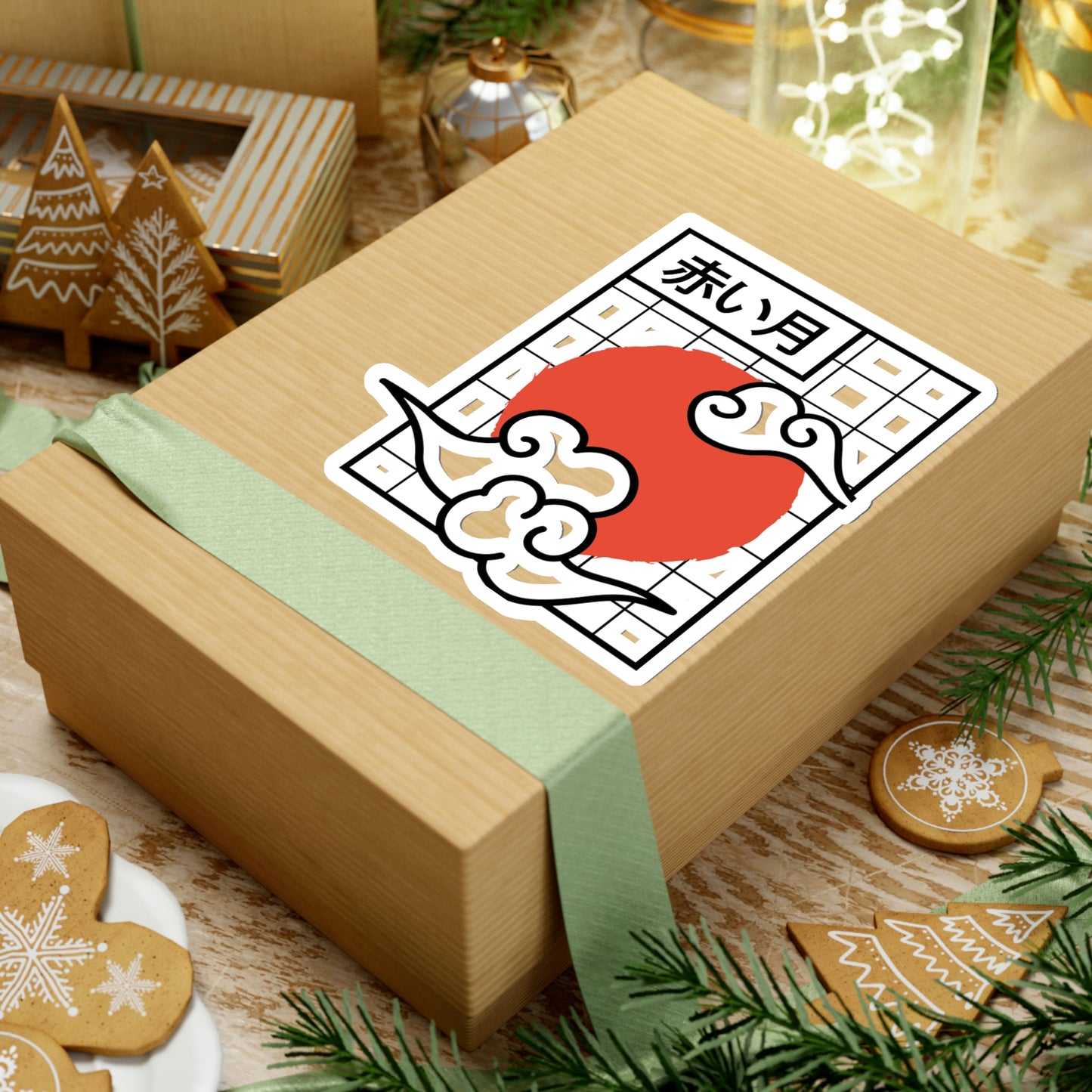 Japanese Aesthetic Redmoon Sticker