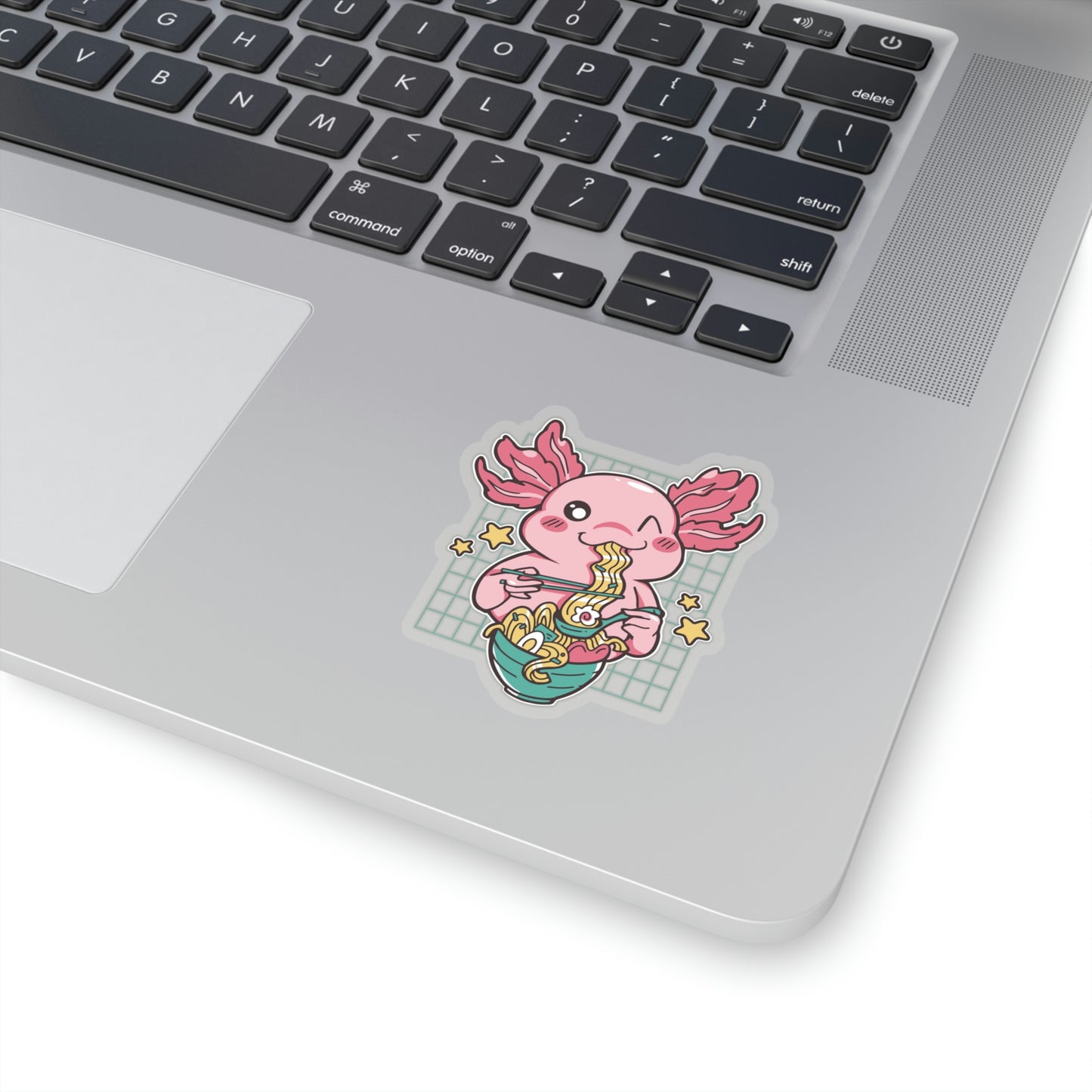 Cute Axolotl Eating Ramen Pastel Kawaii Aesthetic, Yami Kawaii, Japanese Aesthetic Otaku Sticker