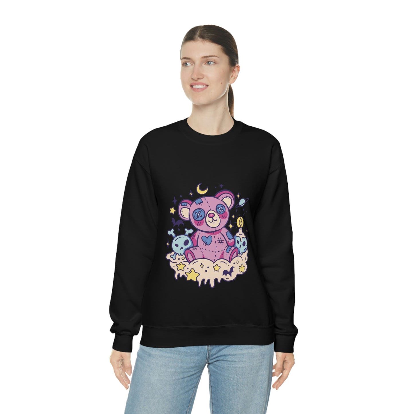 Kawaii Pastel Goth Teddy Bear Sweatshirt