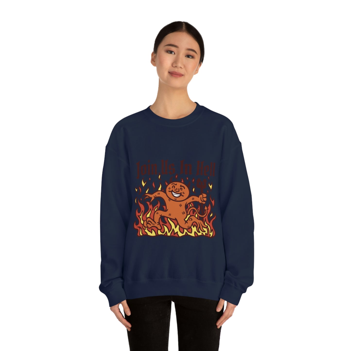 Join Us In Hell Cute Demon, Goth Aesthetic Sweatshirt