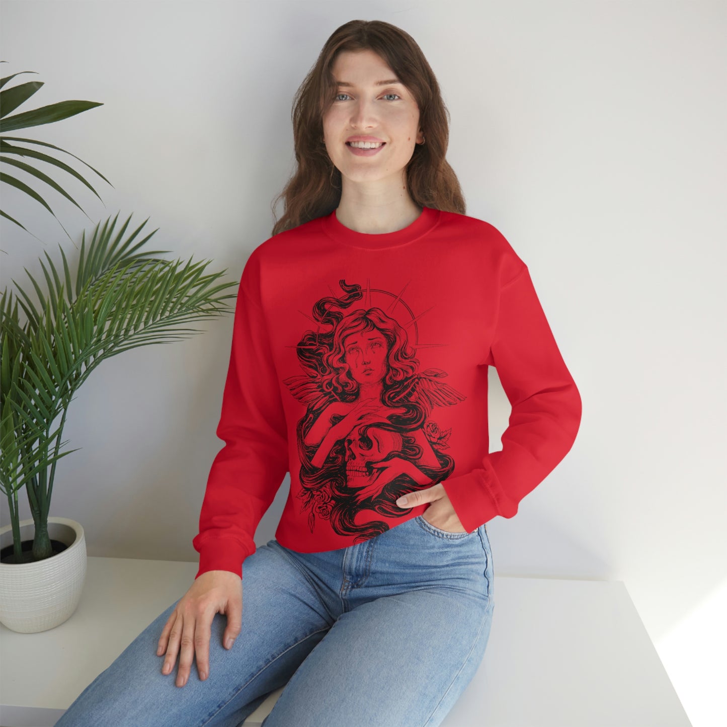 Dark Aesthetic Crying Women Sweatshirt
