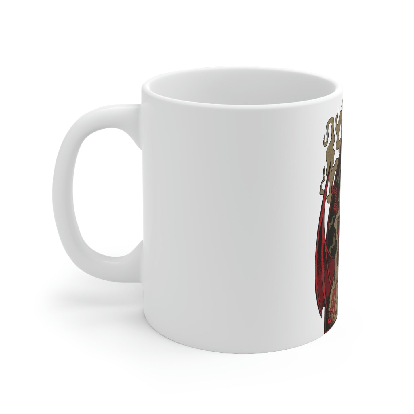 Dark Demons Goth Aesthetic White Ceramic Mug