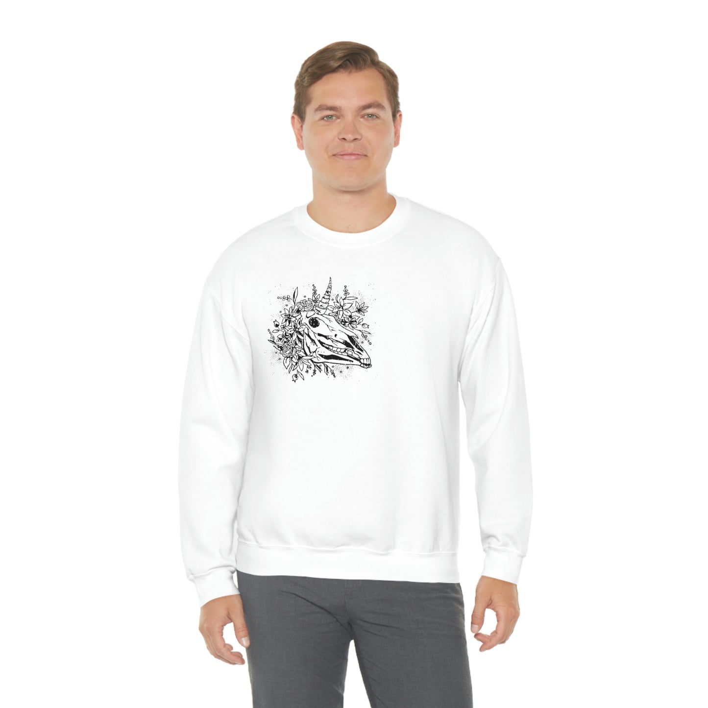 Unicorn Skull Goth Aesthetic Sweatshirt