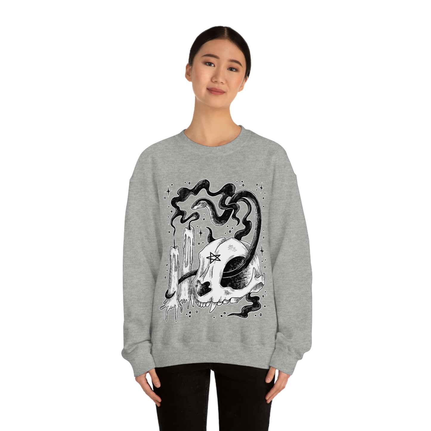 Witch Aesthetic Skull Goth Aesthetic Sweatshirt