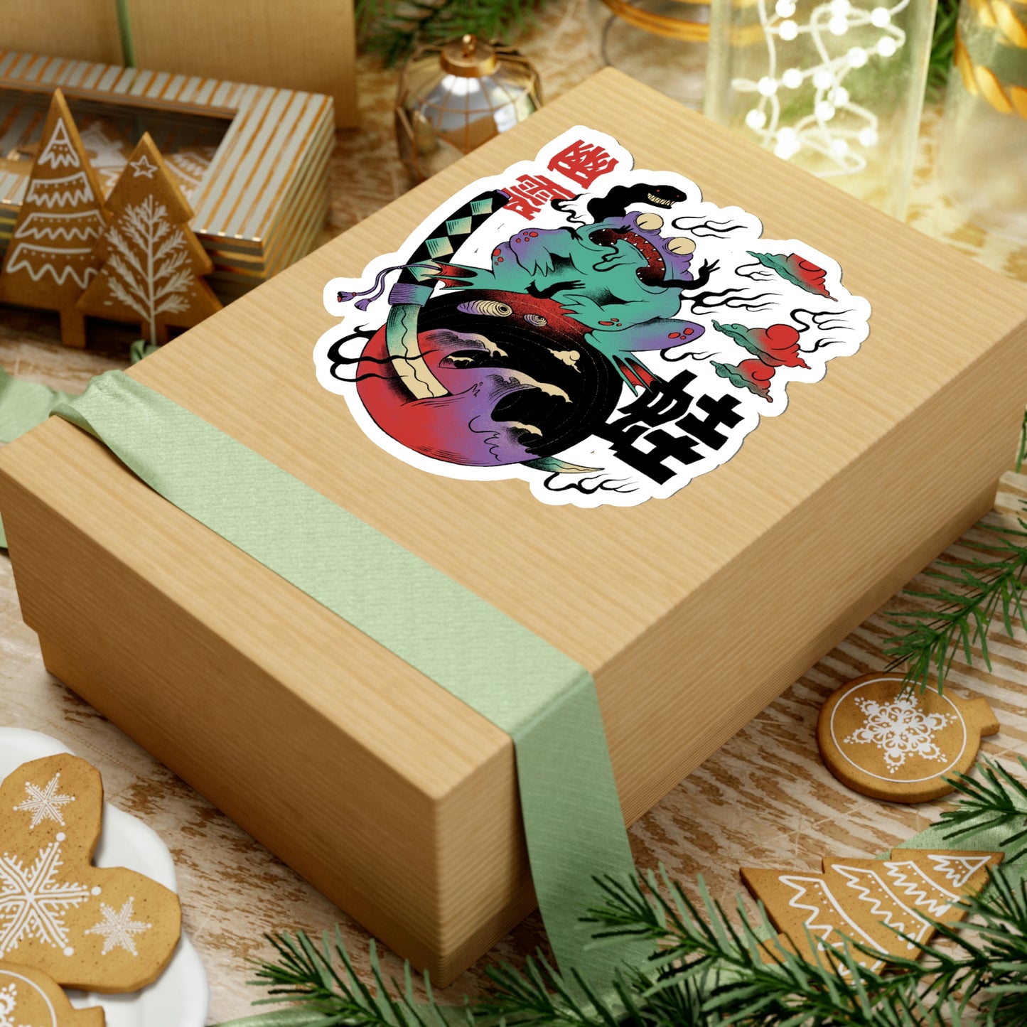 Japan Streeetwear Retro, Japanese Psychedelic Aesthetic Sticker