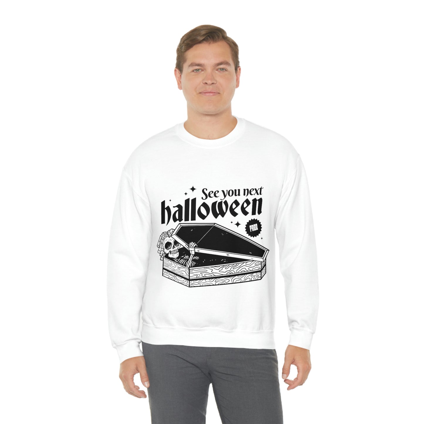 See you next Halloween Skeleton In Coffin Sweatshirt