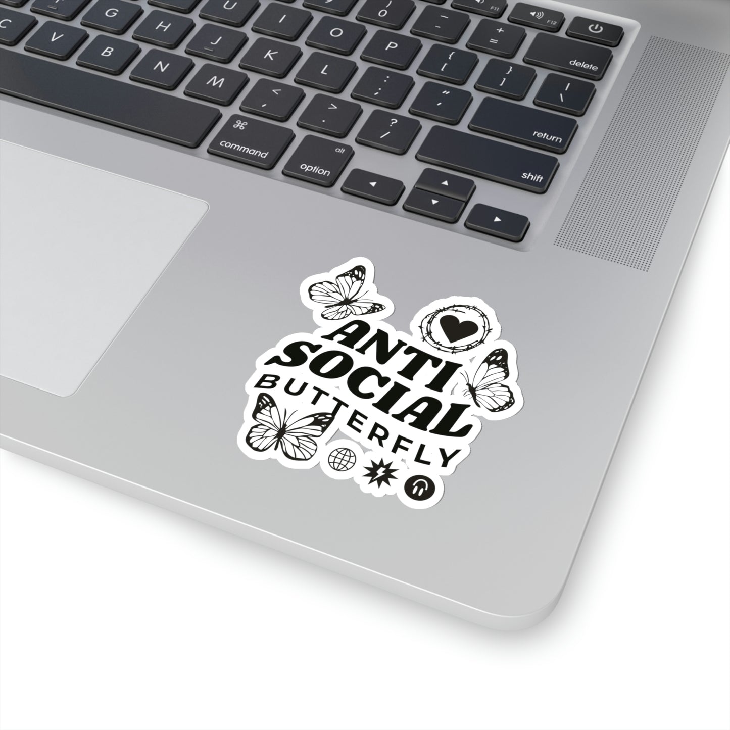 Anti Social Butterfly, Goth Aesthetic Sticker