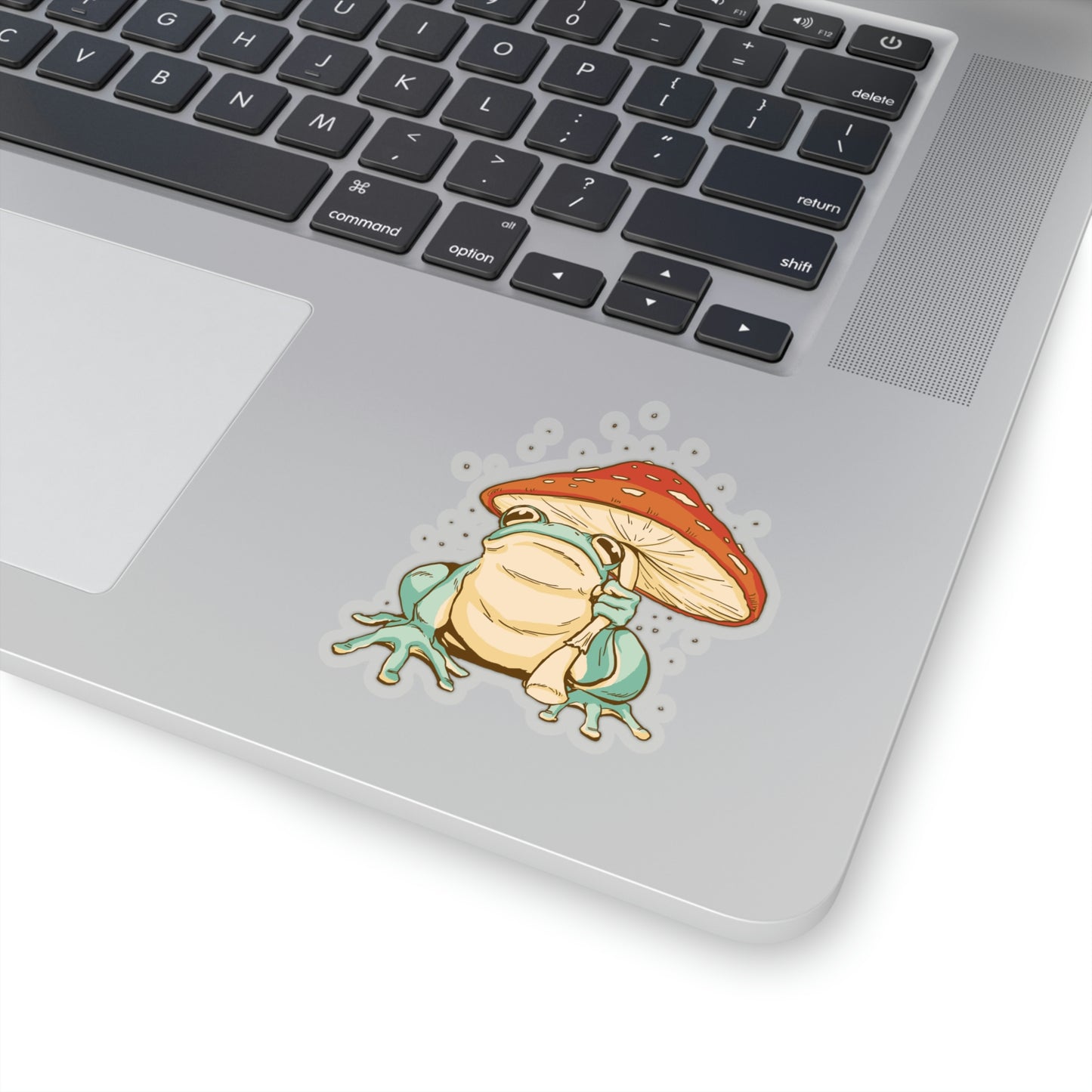 Cottagecore Aesthetic Mushrooms and Frog Sticker